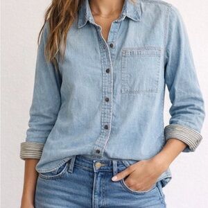 Madewell Light Blue Denim Button-Up